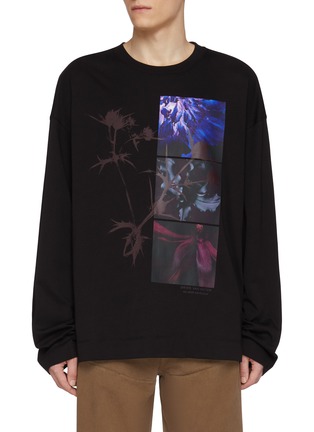 首图 - 点击放大 - DRIES VAN NOTEN - Floral Printed Long Sleeve Cotton Hegland T-Shirt