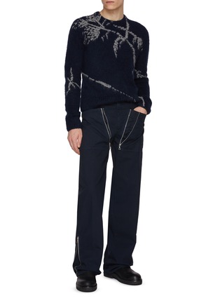模特儿示范图 - 点击放大 - DRIES VAN NOTEN - Mouche Floral Jacquard Knit Sweater