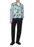 模特儿示范图 - 点击放大 - DRIES VAN NOTEN - Contrast Striped Sleeve Heston Cotton T-Shirt
