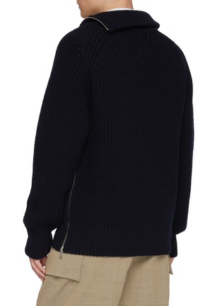 背面 - 点击放大 - DRIES VAN NOTEN - Monty Zip Up Ribbed Wool Sweater