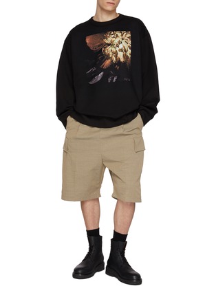 模特儿示范图 - 点击放大 - DRIES VAN NOTEN - Hax Floral Printed Cotton Sweatshirt