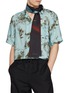 模特儿示范图 - 点击放大 - DRIES VAN NOTEN - Fabel Floral Print Scarf