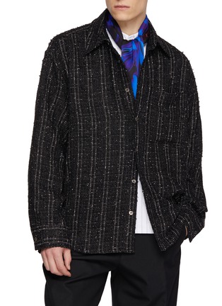 模特儿示范图 - 点击放大 - DRIES VAN NOTEN - Fabel Floral Print Scarf