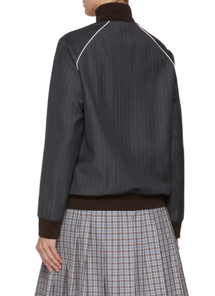 背面 - 点击放大 - MIU MIU - Zip Up Logo Wool Track Jacket