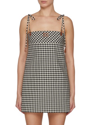 首图 - 点击放大 - MIU MIU - Gingham Mini Dress