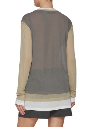 背面 - 点击放大 - MIU MIU - Logo Layered T-Shirt