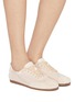 模特儿示范图 - 点击放大 - PEDDER RED - Patty Satin Suede Women's Sneakers
