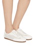 模特儿示范图 - 点击放大 - PEDDER RED - Patty Satin Suede Women's Sneakers