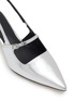 细节 - 点击放大 - PEDDER RED - Lilly 50 Metallic Leather Slingback Pumps