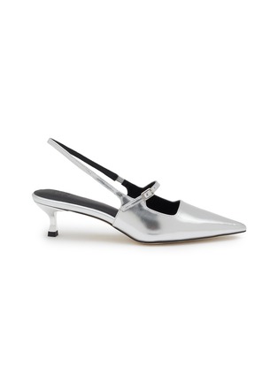 首图 - 点击放大 - PEDDER RED - Lilly 50 Metallic Leather Slingback Pumps