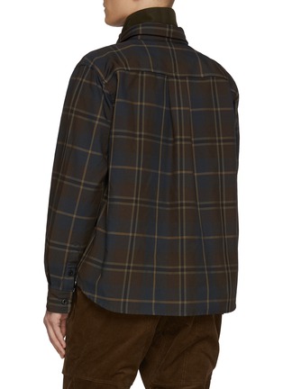 背面 - 点击放大 - SACAI - Layered Zip Up Plaid Shirt