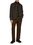 模特儿示范图 - 点击放大 - SACAI - Layered Zip Up Plaid Shirt