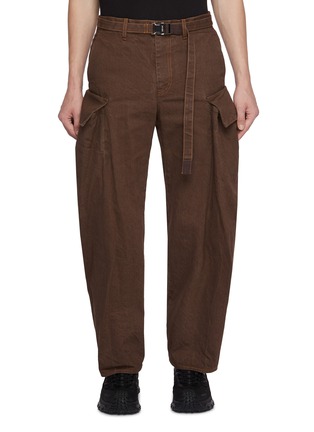 首图 - 点击放大 - SACAI - Belted Medium Wash Cargo Jeans