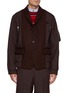 首图 - 点击放大 - SACAI - Hybrid Single Breasted Blazer Wool Bomber Jacket