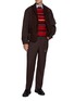 模特儿示范图 - 点击放大 - SACAI - Hybrid Single Breasted Blazer Wool Bomber Jacket