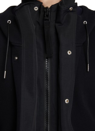  - SACAI - 拼接开襟连帽夹克