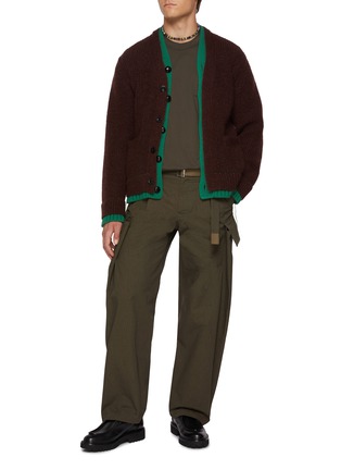 模特儿示范图 - 点击放大 - SACAI - Two Tone Layered Cardigan