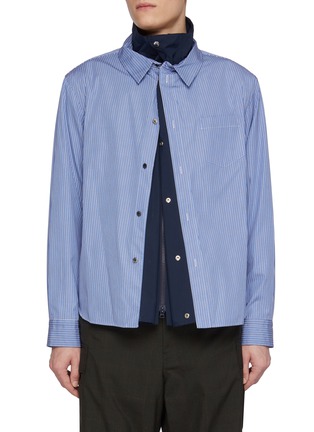 首图 - 点击放大 - SACAI - Layered Striped Shirt