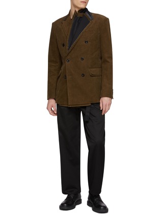 模特儿示范图 - 点击放大 - SACAI - Double Breasted Corduroy Blazer