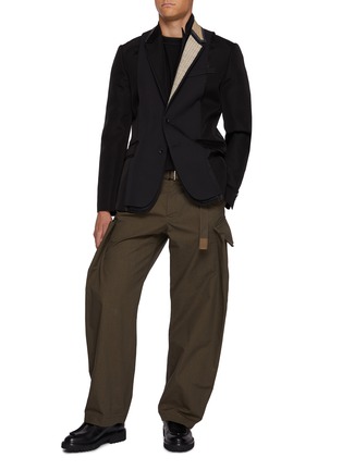 模特儿示范图 - 点击放大 - SACAI - Contrast Lapel Single Breasted Blazer