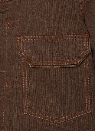  - SACAI - Double Layered Raw Edge Dark Wash Jeans