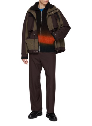 模特儿示范图 - 点击放大 - SACAI - Gradient Dyed Wool Cardigan