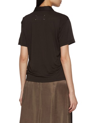 背面 - 点击放大 - MAISON MARGIELA - Shiny Short Sleeve Polo Shirt