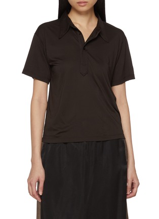 首图 - 点击放大 - MAISON MARGIELA - Shiny Short Sleeve Polo Shirt