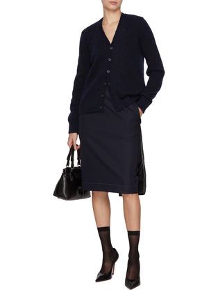 模特儿示范图 - 点击放大 - MAISON MARGIELA - Bifabric Pencil Skirt