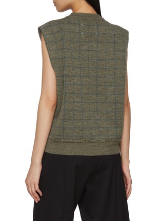 背面 - 点击放大 - MAISON MARGIELA - Chequered Wool Vest
