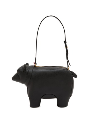 首图 - 点击放大 - THOM BROWNE - Bear Baguette Pebble Grain Leather  Bag