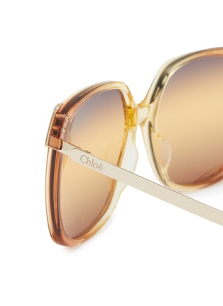 细节 - 点击放大 - CHLOÉ - Aly Metal Acetate Square Sunglasses