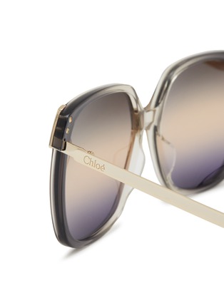 细节 - 点击放大 - CHLOÉ - Aly Metal Acetate Square Sunglasses