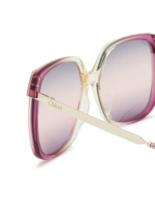 细节 - 点击放大 - CHLOÉ - Aly Metal Acetate Square Sunglasses