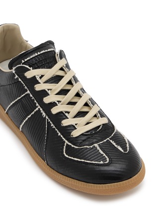 细节 - 点击放大 - MAISON MARGIELA - Frayed Leather Low Top Men's Sneakers