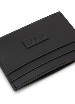 细节 - 点击放大 - MM6 MAISON MARGIELA - Contrast Stitch Leather Card Holder