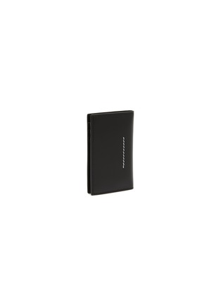 模特儿示范图 - 点击放大 - MM6 MAISON MARGIELA - Contrast Stitch Leather Card Holder