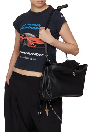 模特儿示范图 - 点击放大 - BALENCIAGA - Medium Rodeo Leather Shoulder Bag