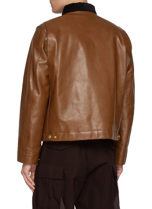 背面 - 点击放大 - SACAI - x Carhartt WIP Slanted Zip Leather Jacket