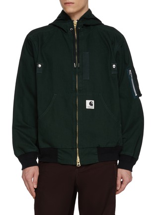 首图 - 点击放大 - SACAI - x Carhartt WIP Layered Cotton Hoodie
