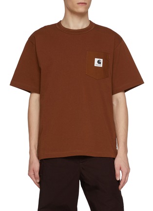首图 - 点击放大 - SACAI - x Carhartt WIP Side Split Patch Pocket Cotton T-Shirt