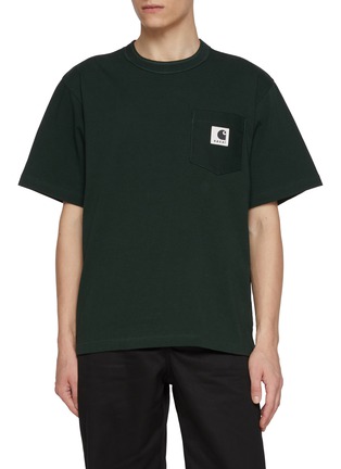 首图 - 点击放大 - SACAI - x Carhartt WIP Side Split Patch Pocket Cotton T-Shirt