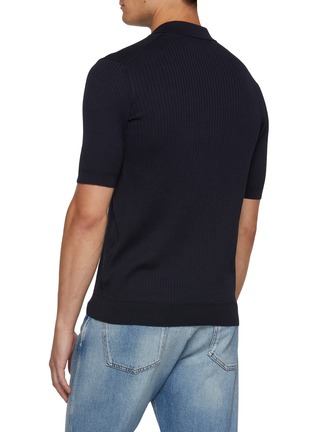 背面 - 点击放大 - SUNSPEL - Open Collar Silk Cotton Polo Shirt