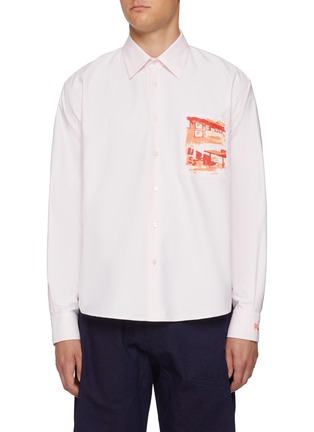 首图 - 点击放大 - JW ANDERSON - Café Scene Embroidered Cotton Shirt