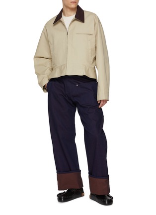 模特儿示范图 - 点击放大 - JW ANDERSON - Curved Hem Cotton Workwear Jacket