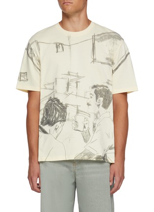 首图 - 点击放大 - JW ANDERSON - Café Scene Printed Cotton T-Shirt