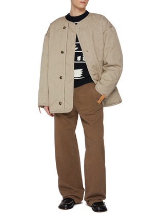 模特儿示范图 - 点击放大 - JW ANDERSON - Crockery Jacquard Wool Sweater