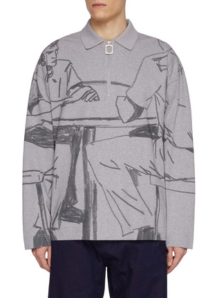 首图 - 点击放大 - JW ANDERSON - Rugby Printed Cotton Polo Jacket