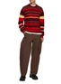 模特儿示范图 - 点击放大 - JW ANDERSON - Striped Wool Knit Sweater