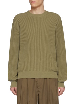首图 - 点击放大 - STUDIO NICHOLSON - Crewneck Cotton Rib Knit Sweater